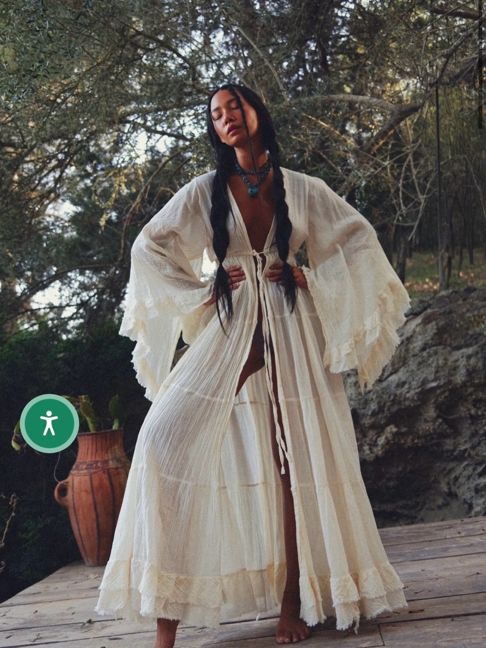 Gardenbelle Raw Organic Cotton Kimono